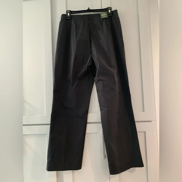 NWT Eddie Bauer Bremerton Fit Black Pinstripe‎ Pants sz 12 Short Business Office - Picture 3 of 5